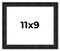 11x9 Thin Barnwood Picture Frame with UV-Resistant Acrylic & Acid Free Backing, Available in 2 Paint Finishes - Grey and Black